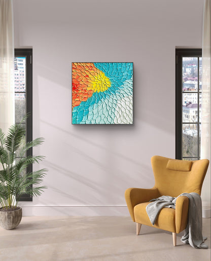 Radiant Harmony - Hand-Painted Acrylic Print