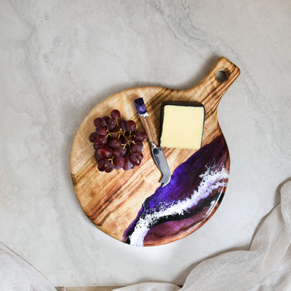 Purple Resin Handmade Cheese Knife