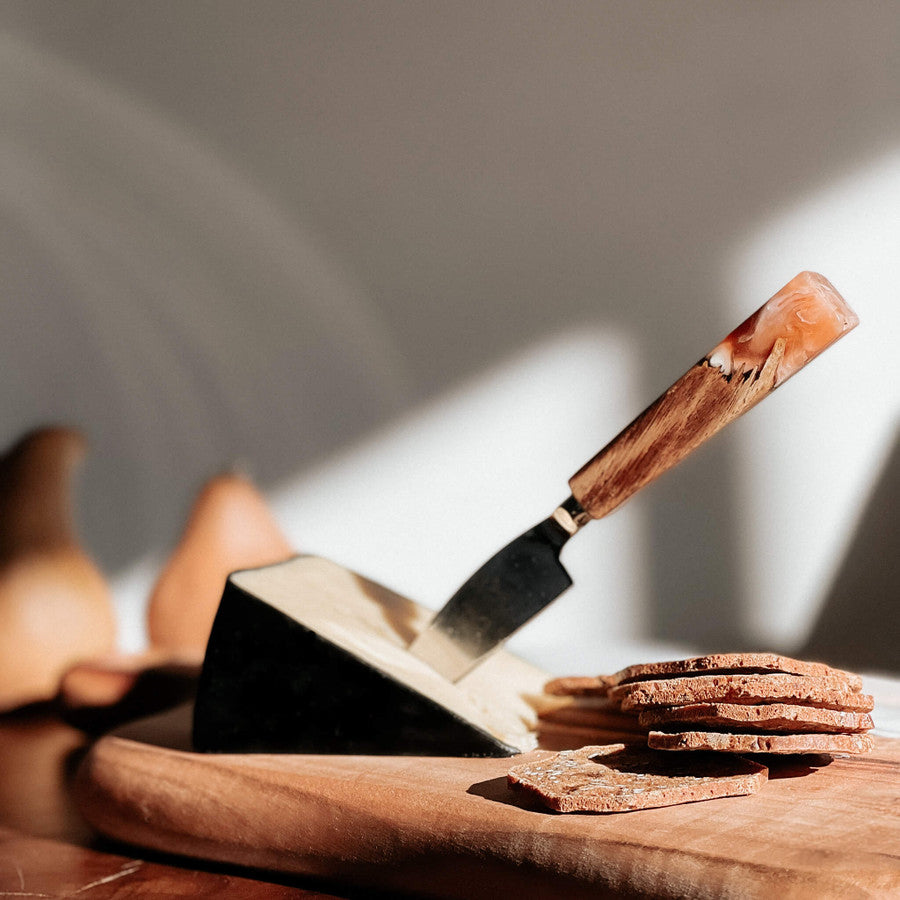 Burnt Ivory Handmade Resin Cheese Knife