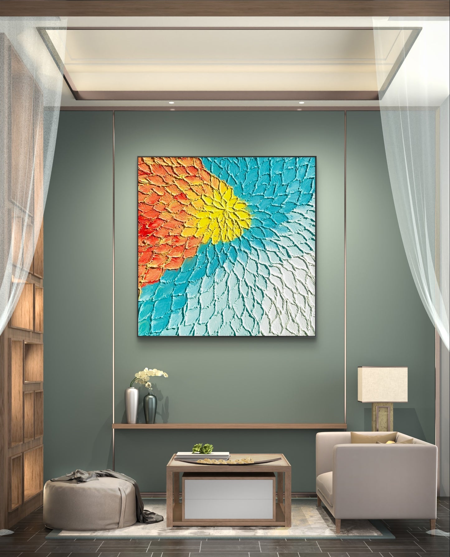 Radiant Harmony - Hand-Painted Acrylic Print