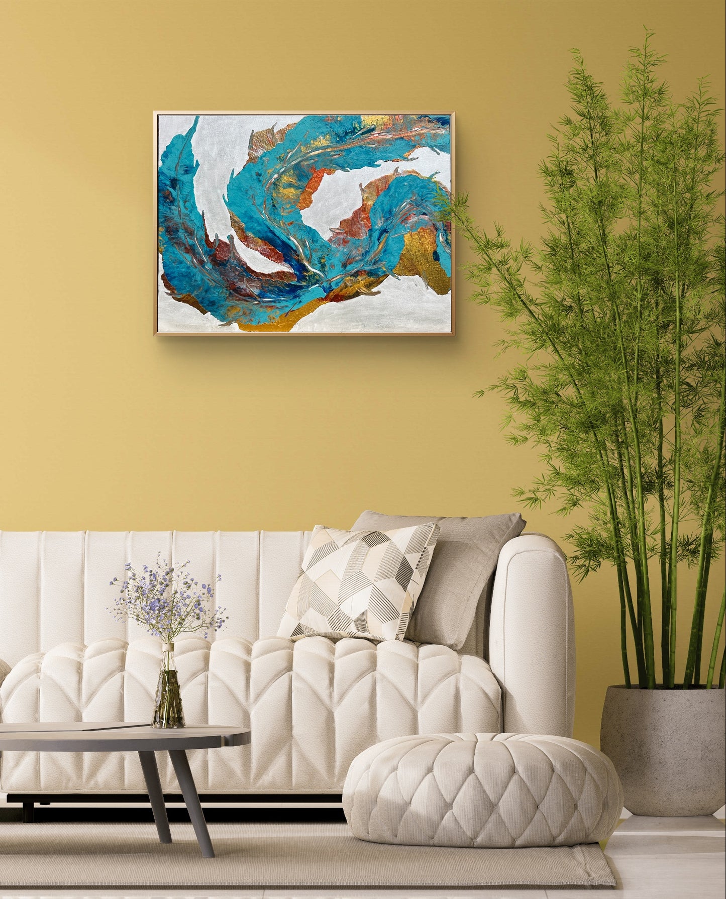 Flowing Energies – Abstract Hand-Painted Artwork for Harmony & Prosperity