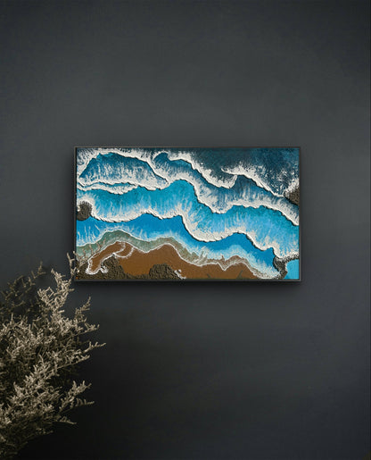 Ocean's Serenity Original - Textured Hand-Painted Canvas