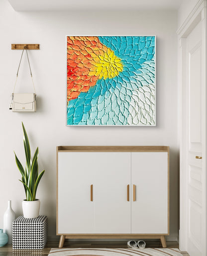 Radiant Harmony - Hand-Painted Acrylic Canvas