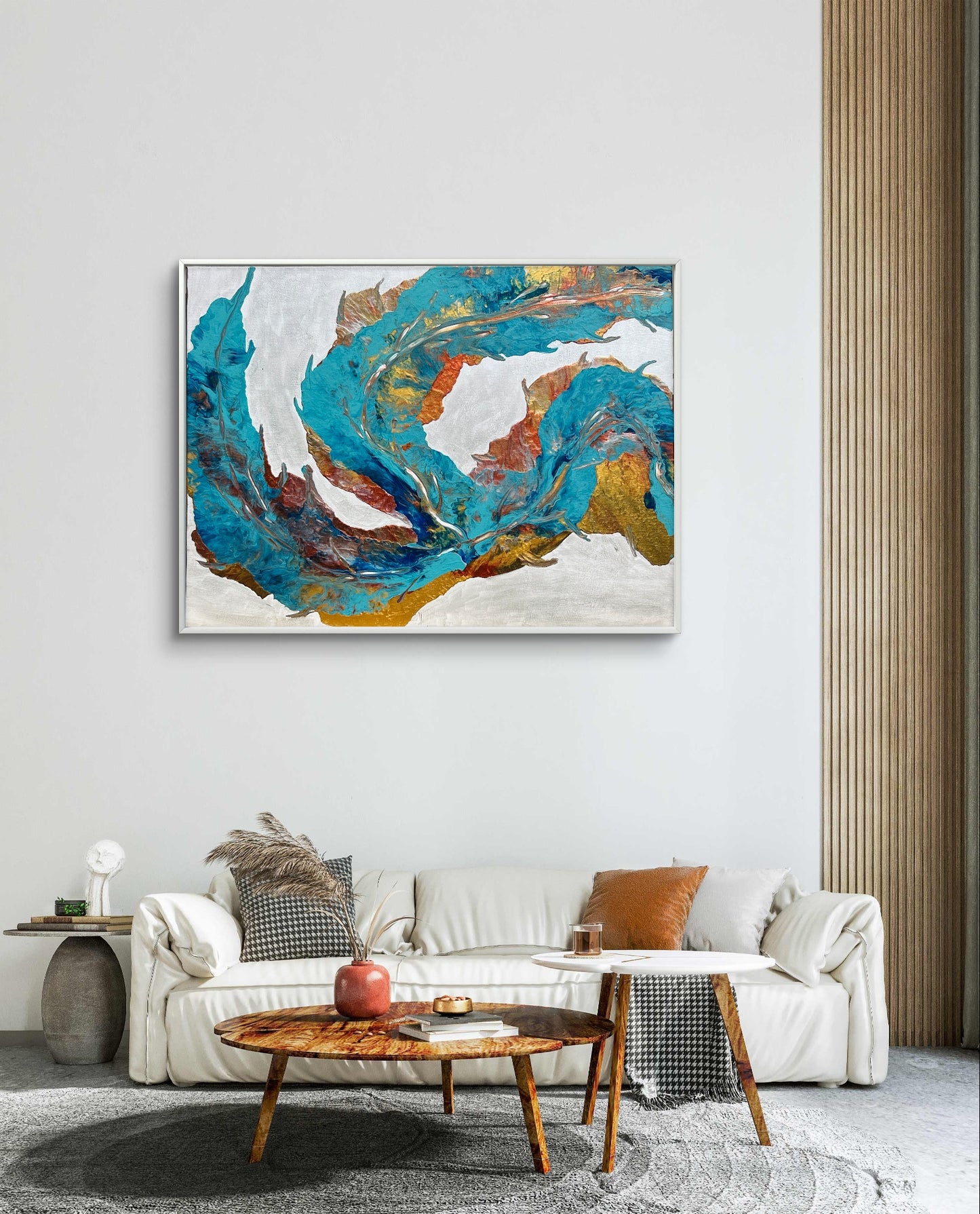 Flowing Energies – Abstract Hand-Painted Artwork for Harmony & Prosperity