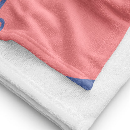 Pink Vibrant Unique Design Beach Towel – Super Soft & Cozy Bath, Holiday Towel