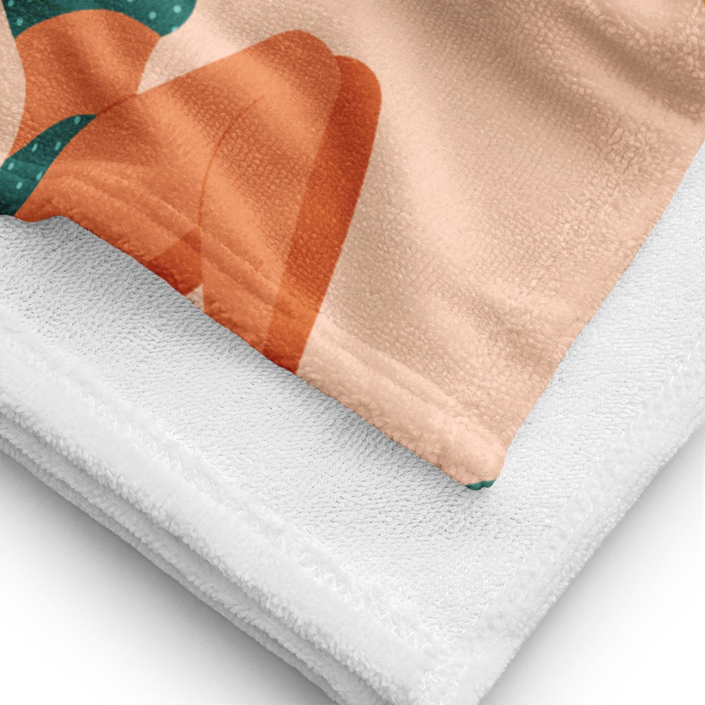 Peach Vibrant Unique Design Beach Towel – Super Soft & Cozy Bath, Holiday Towel